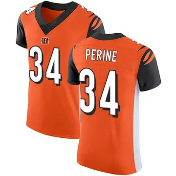 Men's Cincinnati Bengals Samaje Perine Orange Elite Alternate Vapor Untouchable Jersey