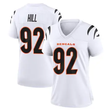Women's Cincinnati Bengals B.J. Hill White Game Jersey By Nike