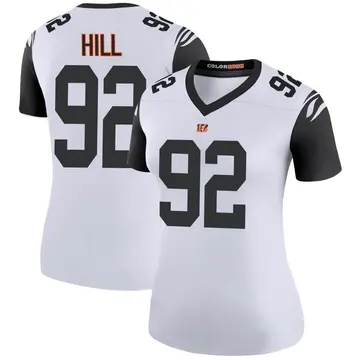 Women's Cincinnati Bengals B.J. Hill White Legend Color Rush Jersey By Nike
