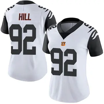 Women's Cincinnati Bengals B.J. Hill White Limited Color Rush Vapor Untouchable Jersey By Nike