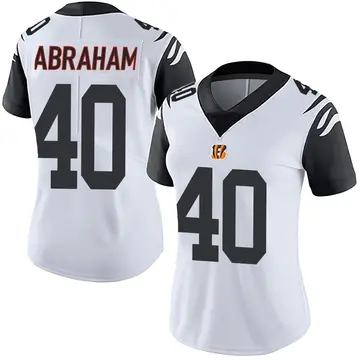 Women's Cincinnati Bengals Micah Abraham White Limited Color Rush Vapor Untouchable Jersey By Nike