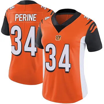 Women's Cincinnati Bengals Samaje Perine Orange Limited Vapor Untouchable Jersey By Nike