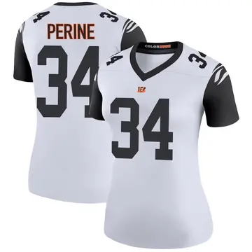 Women's Cincinnati Bengals Samaje Perine White Legend Color Rush Jersey By Nike