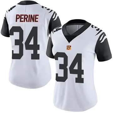 Women's Cincinnati Bengals Samaje Perine White Limited Color Rush Vapor Untouchable Jersey By Nike