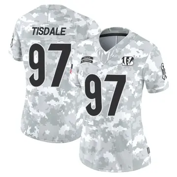 Women's Cincinnati Bengals Tariqious Tisdale Arctic Camo Limited 2024 Salute to Service Jersey