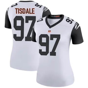 Women's Cincinnati Bengals Tariqious Tisdale White Legend Color Rush Jersey By Nike