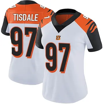 Women's Cincinnati Bengals Tariqious Tisdale White Limited Vapor Untouchable Jersey By Nike