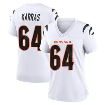 Women's Cincinnati Bengals Ted Karras White Game Jersey By Nike