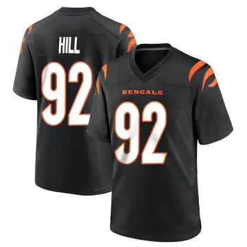 Youth Cincinnati Bengals B.J. Hill Black Game Team Color Jersey By Nike