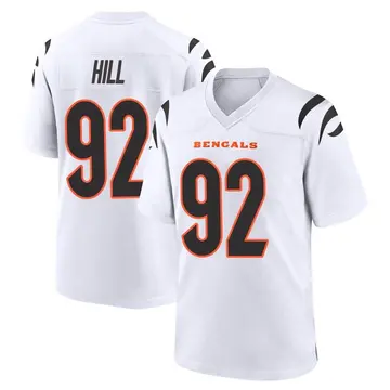 Youth Cincinnati Bengals B.J. Hill White Game Jersey By Nike