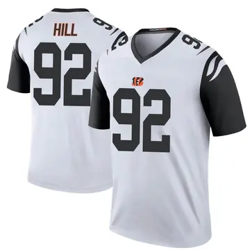 Youth Cincinnati Bengals B.J. Hill White Legend Color Rush Jersey By Nike