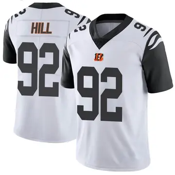 Youth Cincinnati Bengals B.J. Hill White Limited Color Rush Vapor Untouchable Jersey By Nike