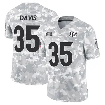 Youth Cincinnati Bengals Jalen Davis Arctic Camo Limited 2024 Salute to Service Jersey By Nike