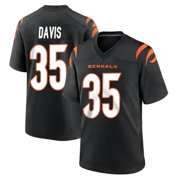 Youth Cincinnati Bengals Jalen Davis Black Game Team Color Jersey By Nike