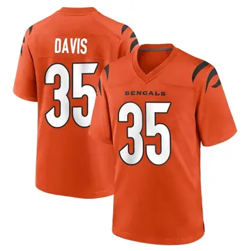 Youth Cincinnati Bengals Jalen Davis Orange Game Jersey By Nike