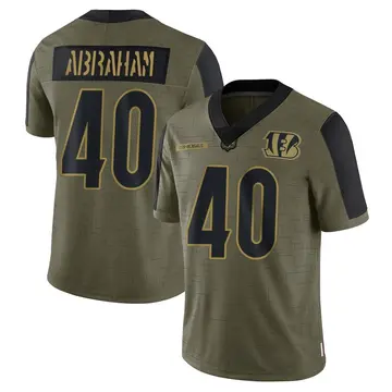 Youth Cincinnati Bengals Micah Abraham Olive Limited 2021 Salute To Service Jersey By Nike