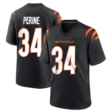 Youth Cincinnati Bengals Samaje Perine Black Game Team Color Jersey By Nike