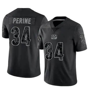 Youth Cincinnati Bengals Samaje Perine Black Limited Reflective Jersey By Nike
