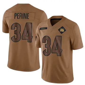 Youth Cincinnati Bengals Samaje Perine Brown Limited 2023 Salute To Service Jersey By Nike