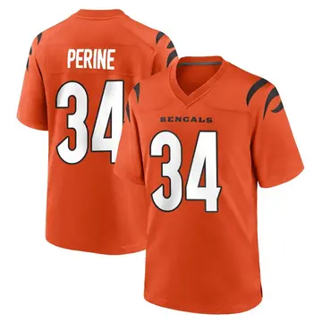 Youth Cincinnati Bengals Samaje Perine Orange Game Jersey By Nike