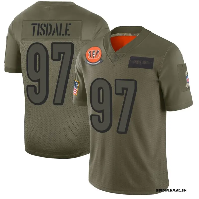 Youth Cincinnati Bengals Tariqious Tisdale Camo Limited 2019 Salute to Service Jersey By Nike