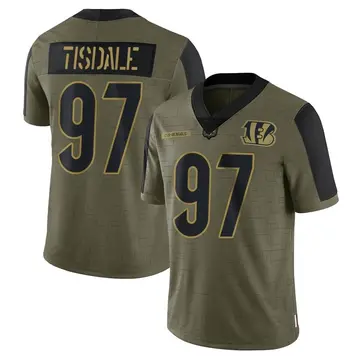 Youth Cincinnati Bengals Tariqious Tisdale Olive Limited 2021 Salute To Service Jersey By Nike
