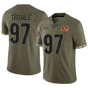 Youth Cincinnati Bengals Tariqious Tisdale Olive Limited 2022 Salute To Service Jersey By Nike