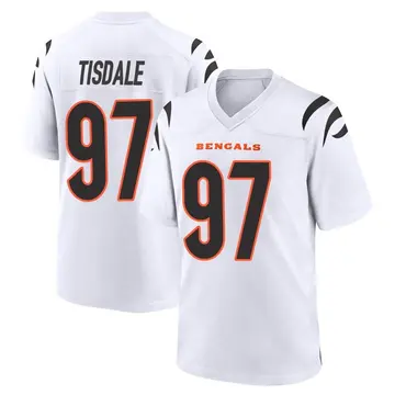 Youth Cincinnati Bengals Tariqious Tisdale White Game Jersey By Nike