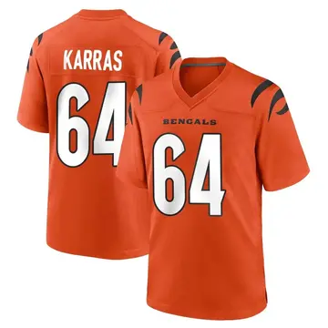 Youth Cincinnati Bengals Ted Karras Orange Game Jersey By Nike