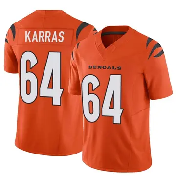 Youth Cincinnati Bengals Ted Karras Orange Limited Vapor F.U.S.E. Jersey By Nike