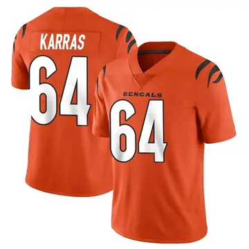 Youth Cincinnati Bengals Ted Karras Orange Limited Vapor Untouchable Jersey By Nike