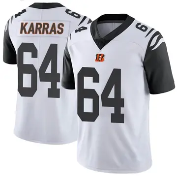 Youth Cincinnati Bengals Ted Karras White Limited Color Rush Vapor Untouchable Jersey By Nike